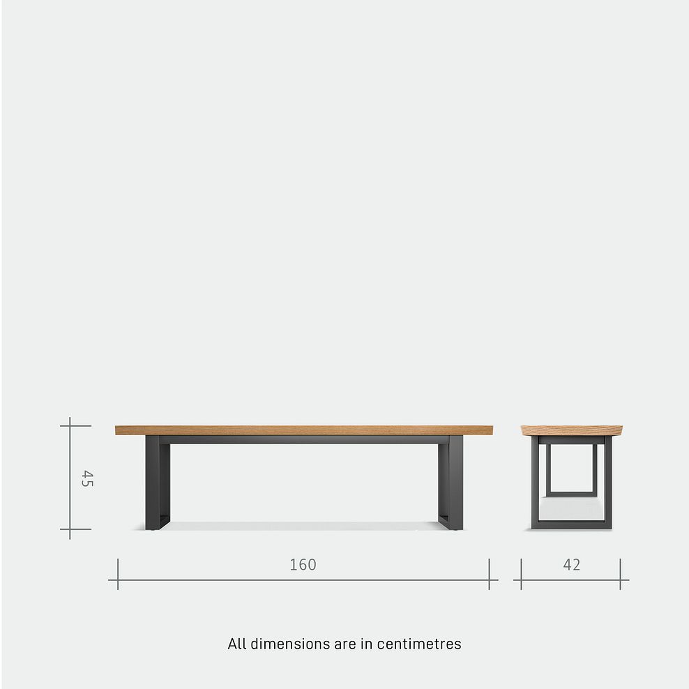 Maine Extending Dining Table 160-220cm + 1 Maine 160cm bench+ 4 Mason Chairs in Vintage Tan Leather-Look fabric with Black Legs 19