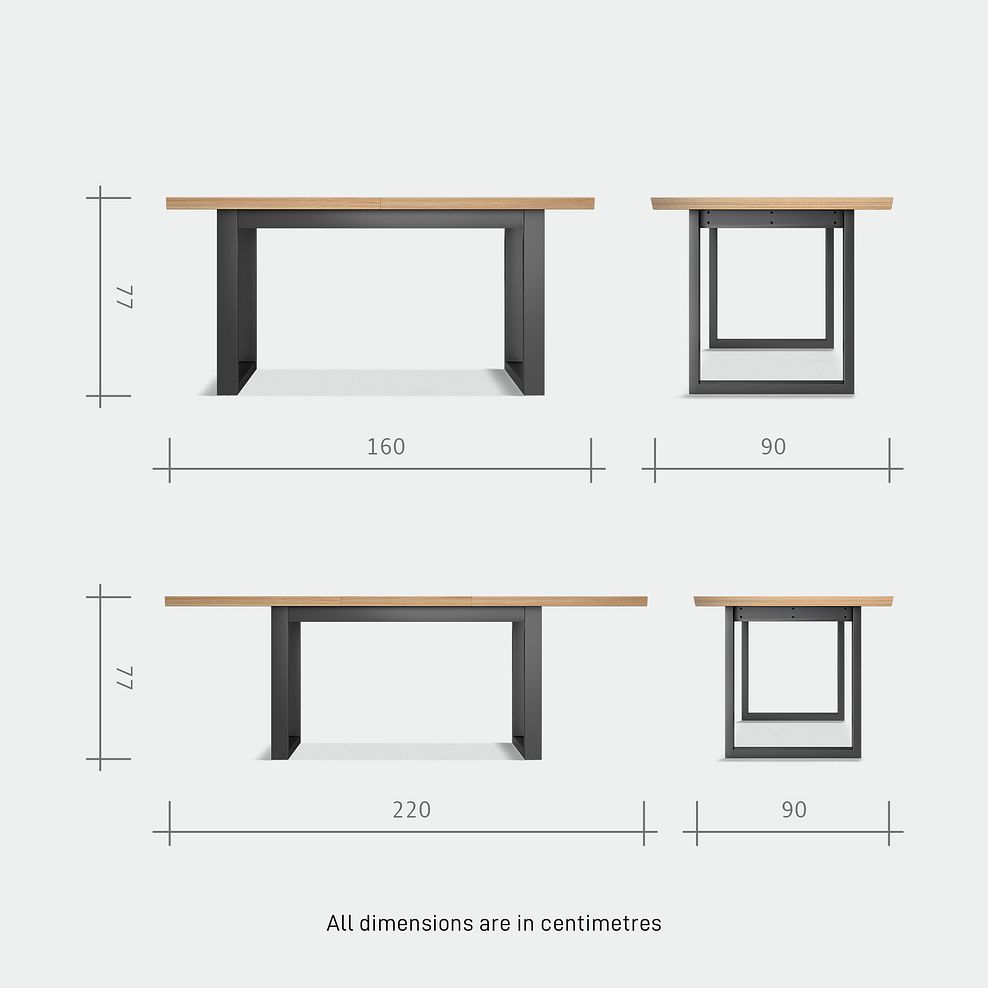Maine Extending Dining Table 160-220cm + 1 Maine 160cm bench+ 4 Mason Chairs in Vintage Tan Leather-Look fabric with Black Legs 18