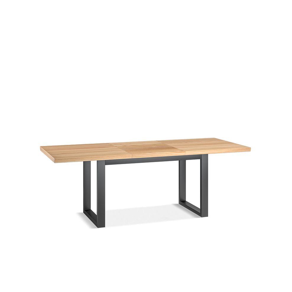 Maine Extending Dining Table 160-220cm + 1 Maine 160cm bench+ 4 Mason Chairs in Vintage Tan Leather-Look fabric with Black Legs 7
