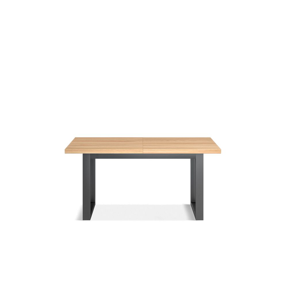 Maine Extending Dining Table 160-220cm + 1 Maine 160cm bench+ 4 Mason Chairs in Vintage Tan Leather-Look fabric with Black Legs 8