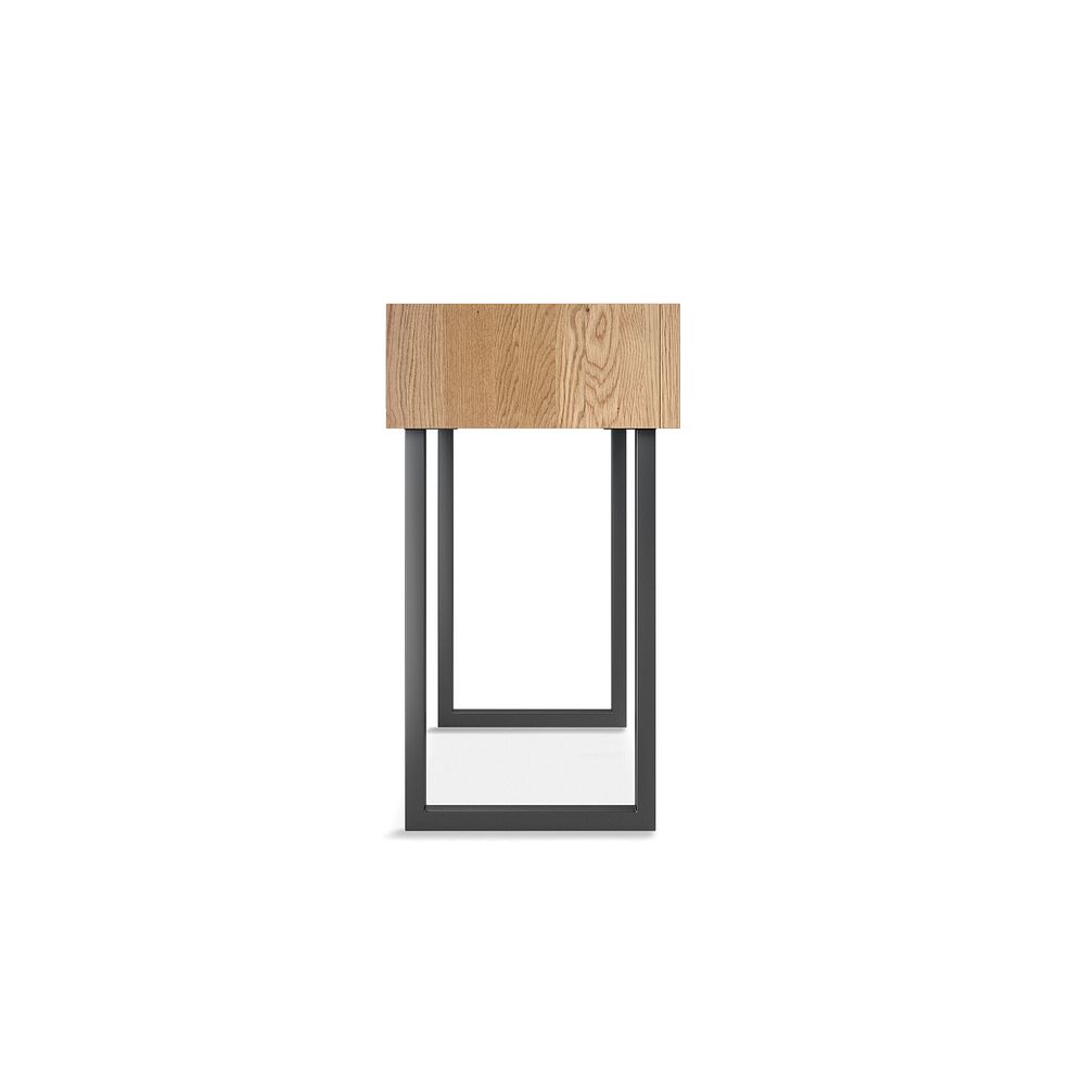 Maine Natural Solid Oak & Metal Console Table 6