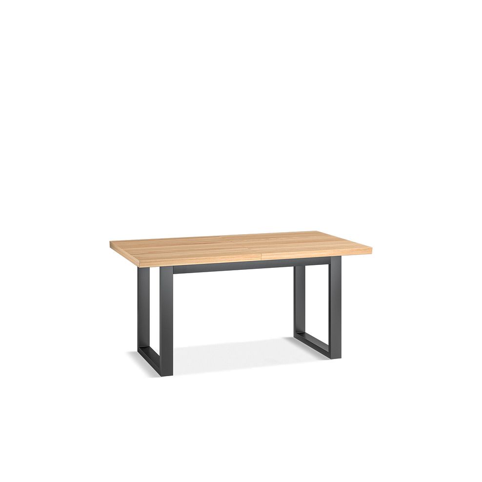 Maine Natural Solid Oak & Metal Extending Dining Table 160-220cm 4