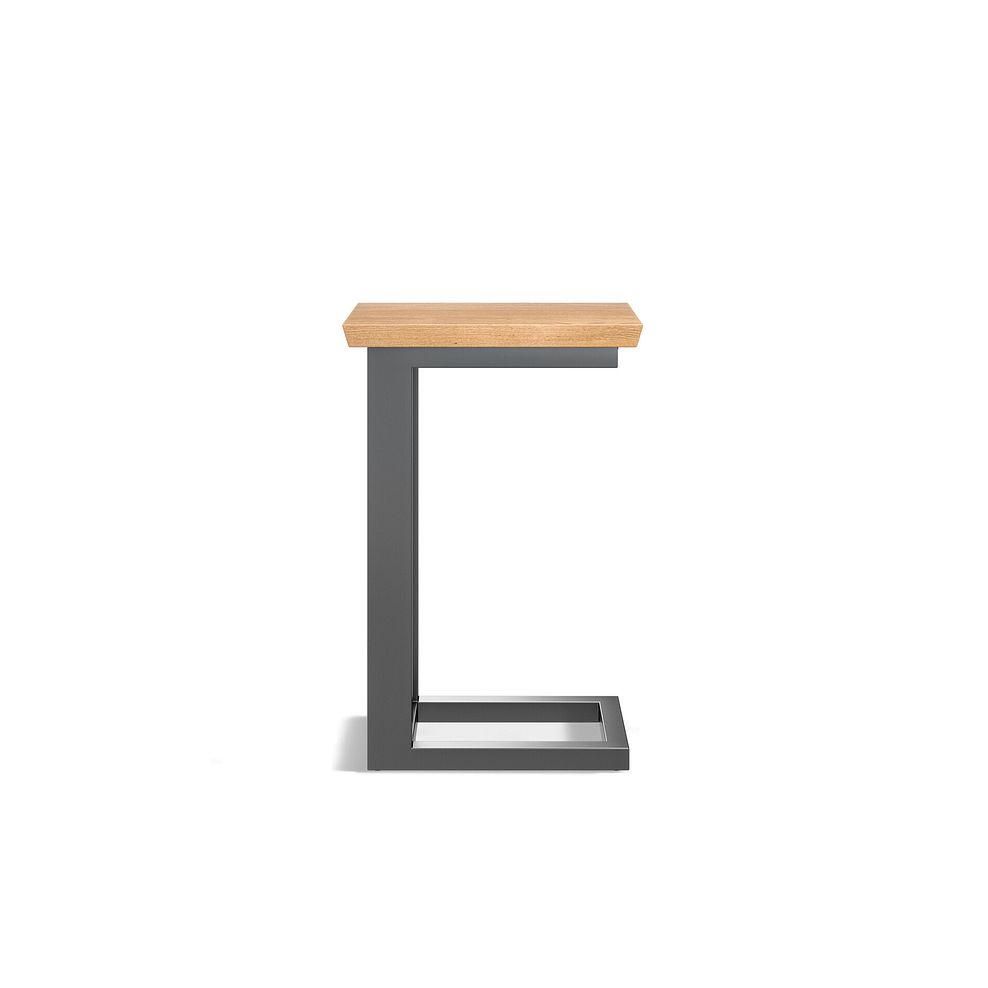 Maine Natural Solid Oak & Metal Side table 4
