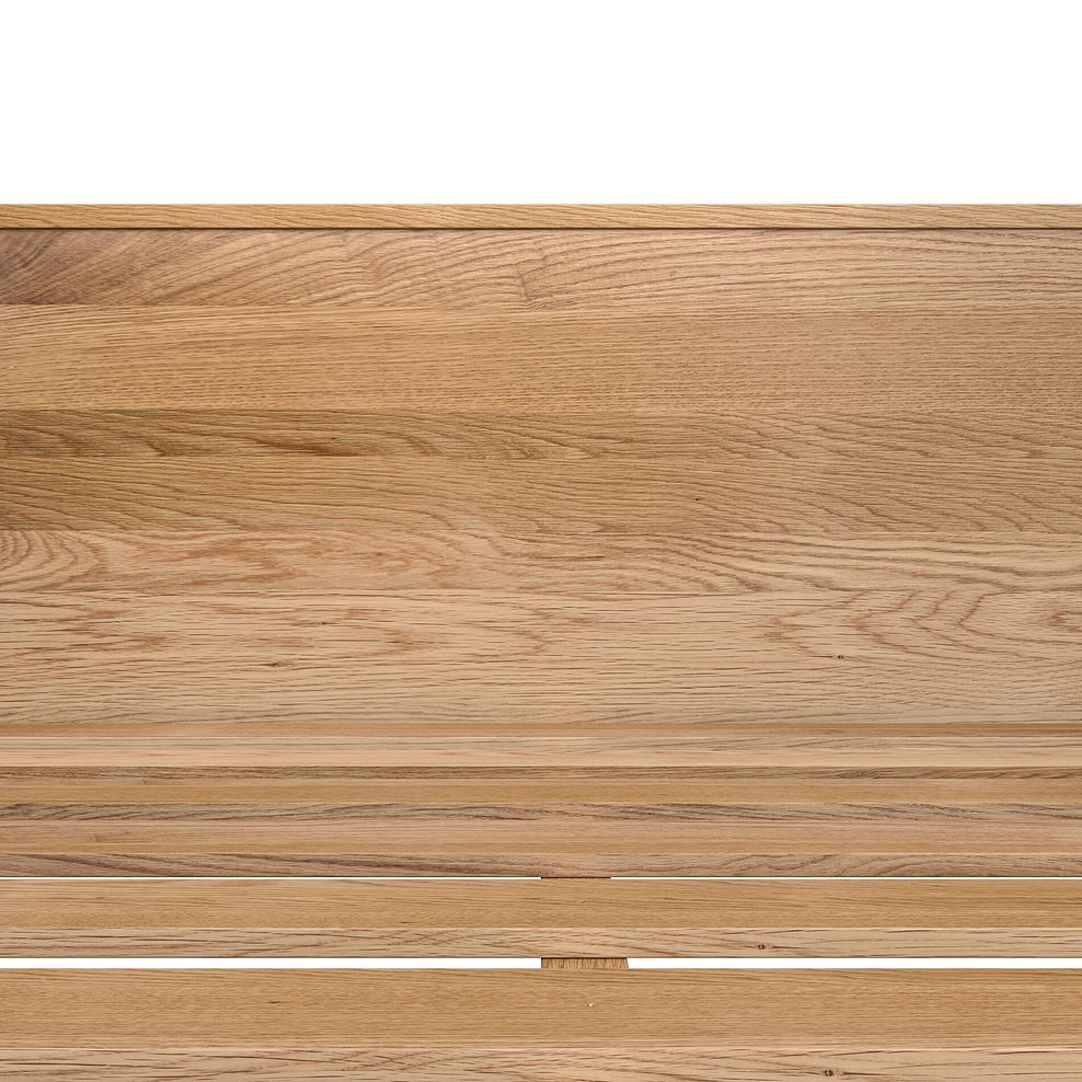 Maine Natural Solid Oak & Metal Storage Double Bed 9