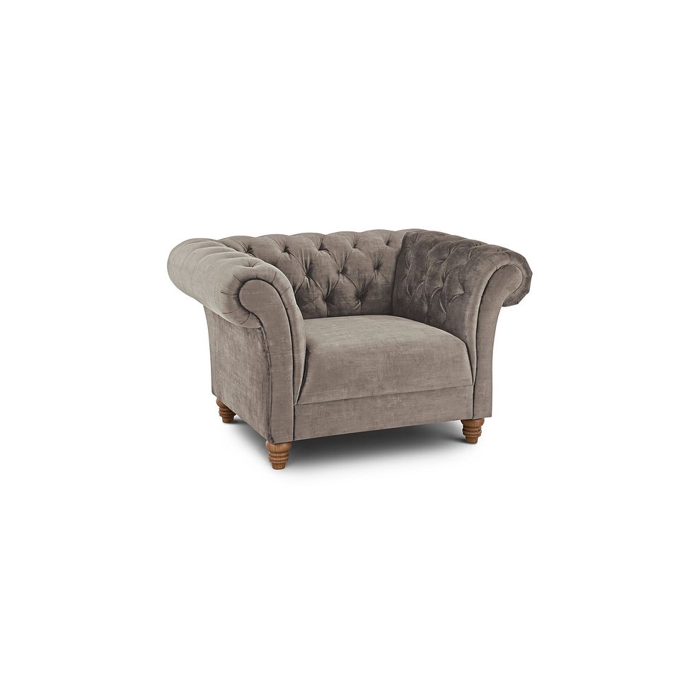 Montgomery Armchair in Mink Velvet 2