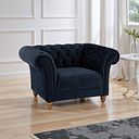 Montgomery Armchair in Royal Blue Velvet