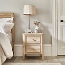 Newton Light Natural Solid Oak 2 Drawer Bedside Table