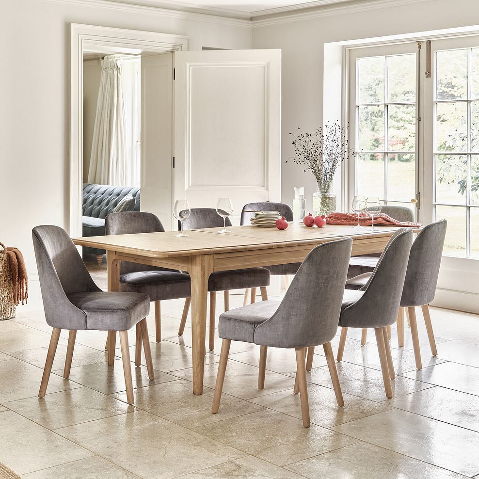 Newton Light Natural Solid Oak 5ft11" Extending Dining Table 1