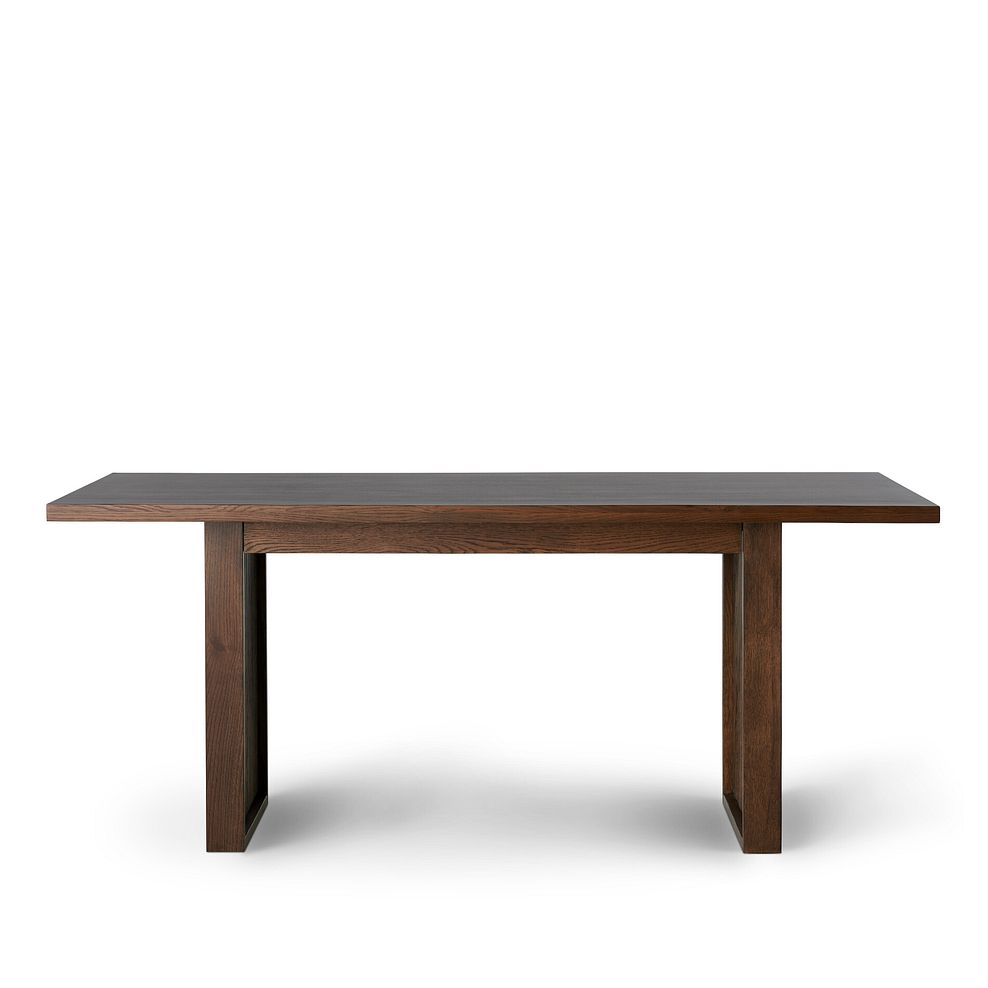 Oliver Dark Oak 5ft11 Dining Table + 8 Bette Chairs with Black Legs in Heritage Bottle Green Velvet 3