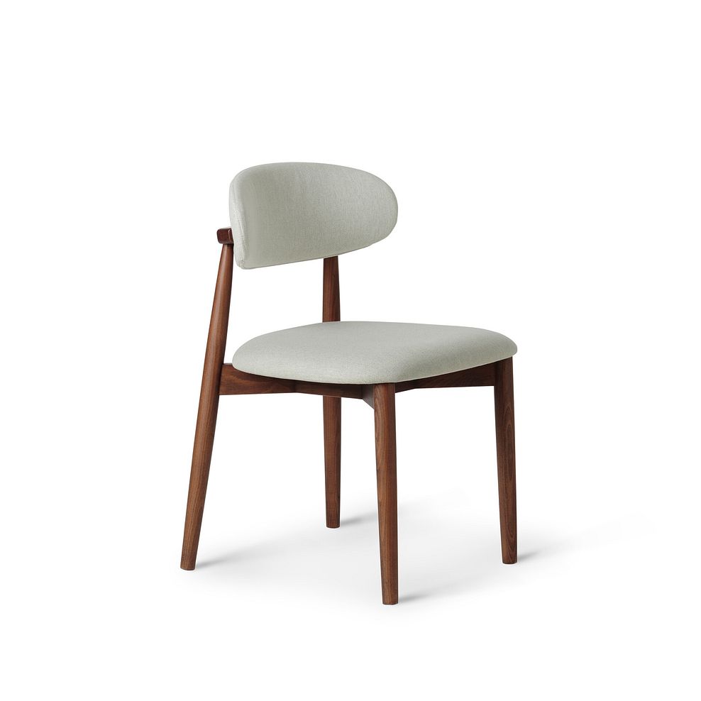 Otis Chair Cool Grey with Walnut Stained Beech Legs  3