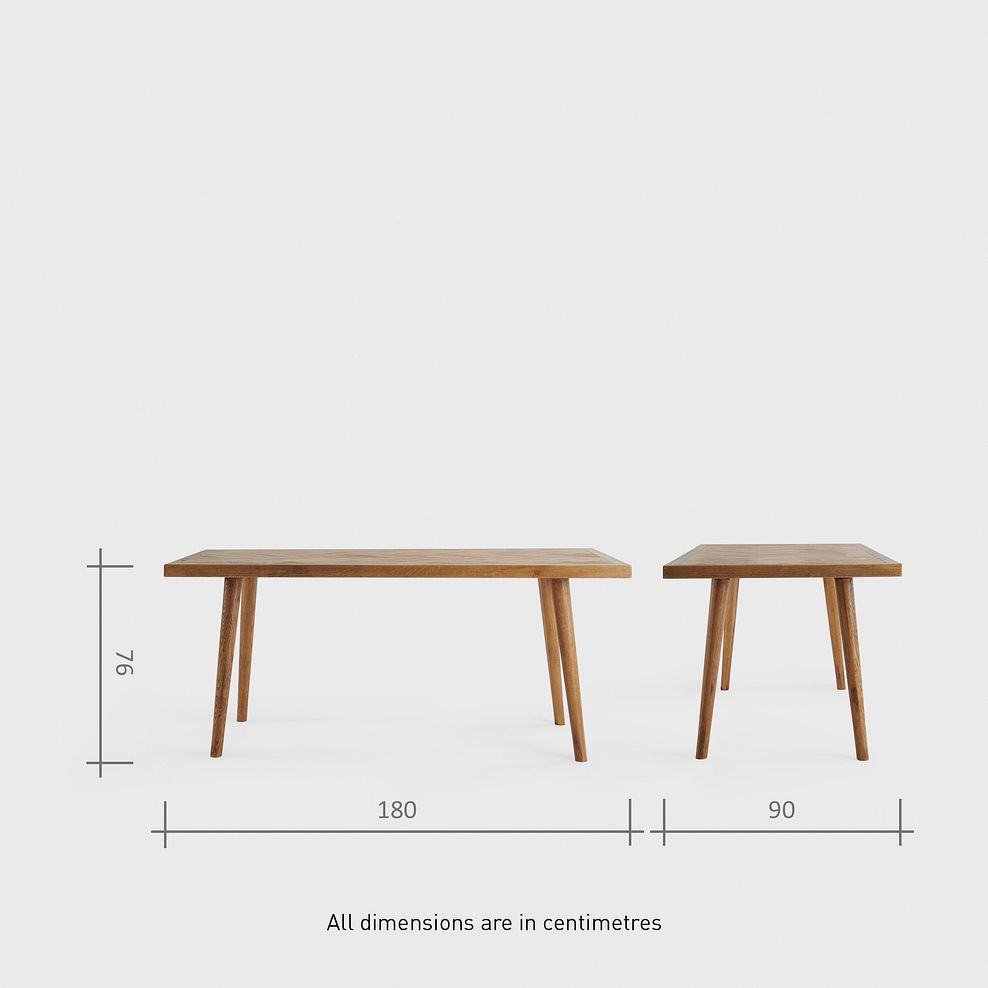 Parquet Brushed and Glazed Oak 8 Seater Dining Table 5
