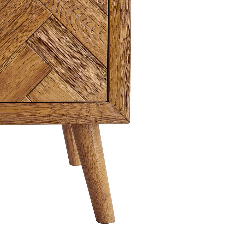 Parquet Brushed and Glazed Oak Small Sideboard 8