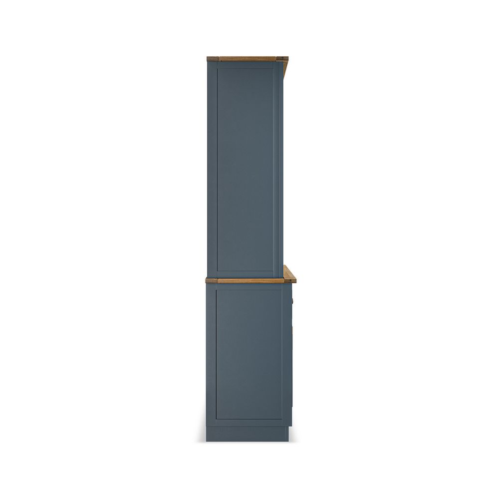 Richmond Smoked Oak Finish and Ink Blue Painted Hardwood Large Dresser 7