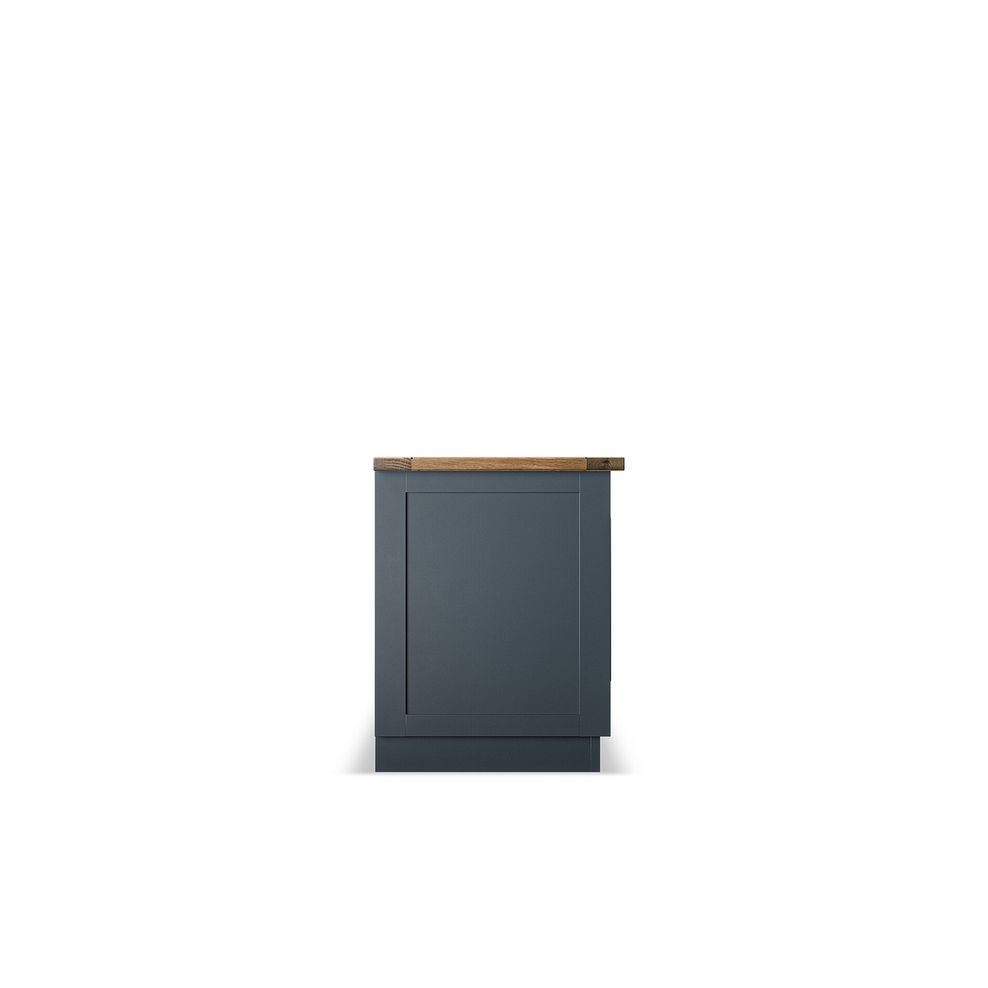 Richmond Smoked Oak Finish and Ink Blue Painted Hardwood Large TV Unit 8