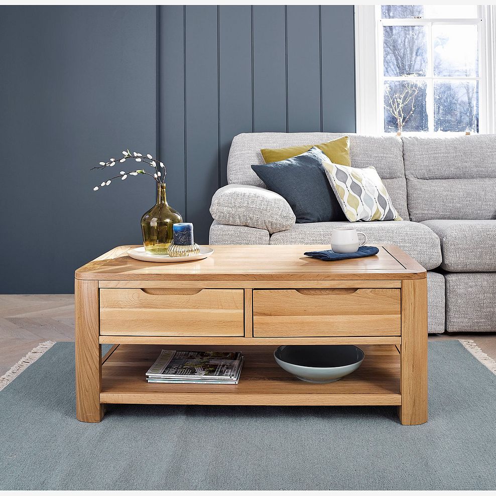 Romsey Natural Solid Oak Coffee Table 1