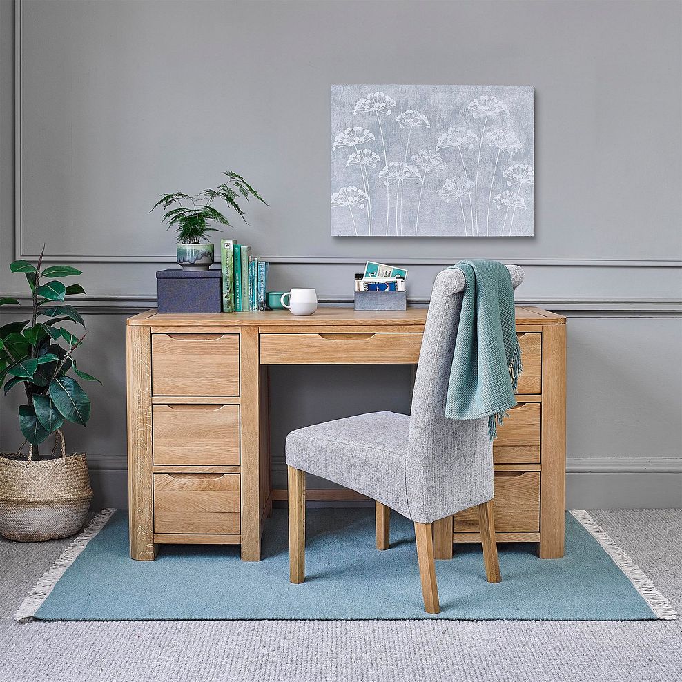 Romsey Natural Solid Oak Computer Desk 1