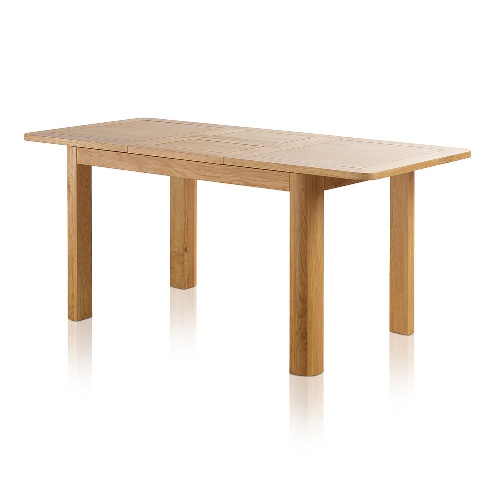 Romsey Natural Solid Oak Extending Dining Table and 6 Scroll Back Plain Grey Fabric Chairs 6