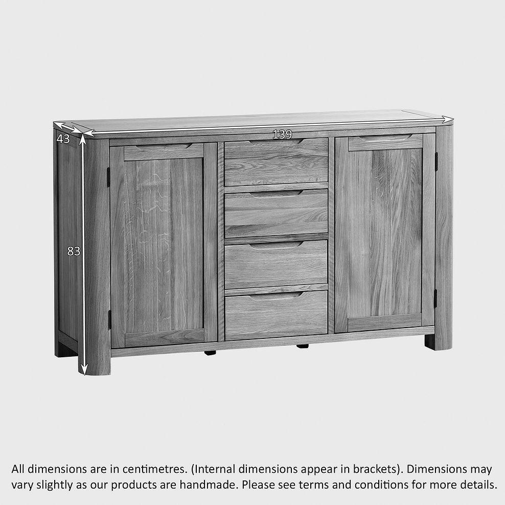Romsey Natural Solid Oak Large Sideboard 3