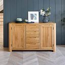 Romsey Natural Solid Oak Large Sideboard