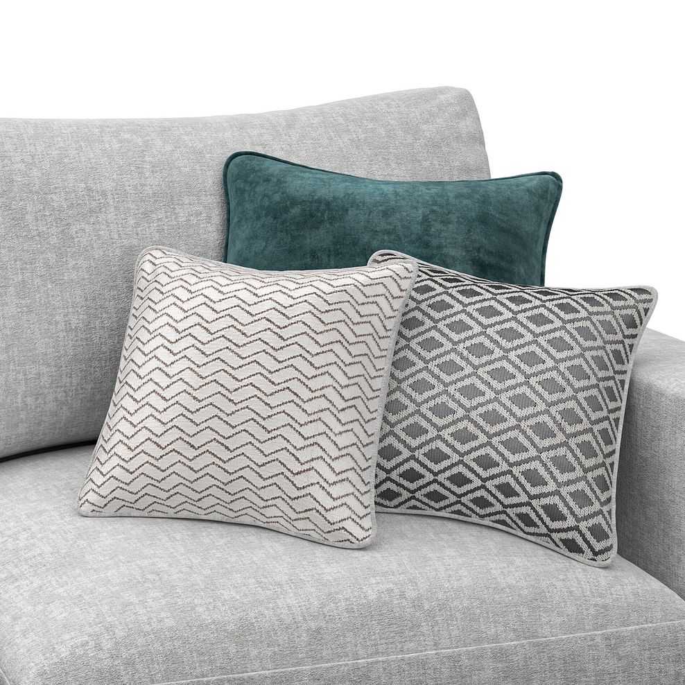 Malvern 4 Seat Right Hand Modular Corner Sofa in Silver fabric - Group 5 7
