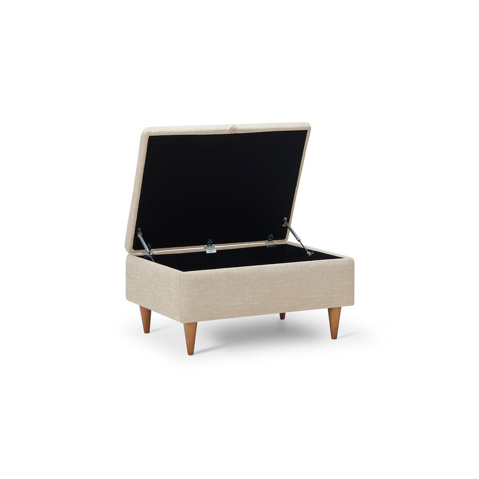 Thornley Storage Footstool in Ivory Fabric 5