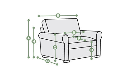 Dylan Static Armchair Dimensions