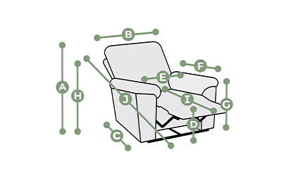 Iver Electric Recliner Armchair with Power Headrest Dimensions