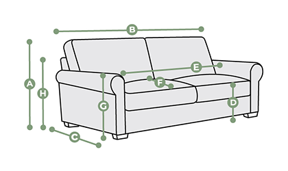 Evie 3 Seater Sofa Dimensions